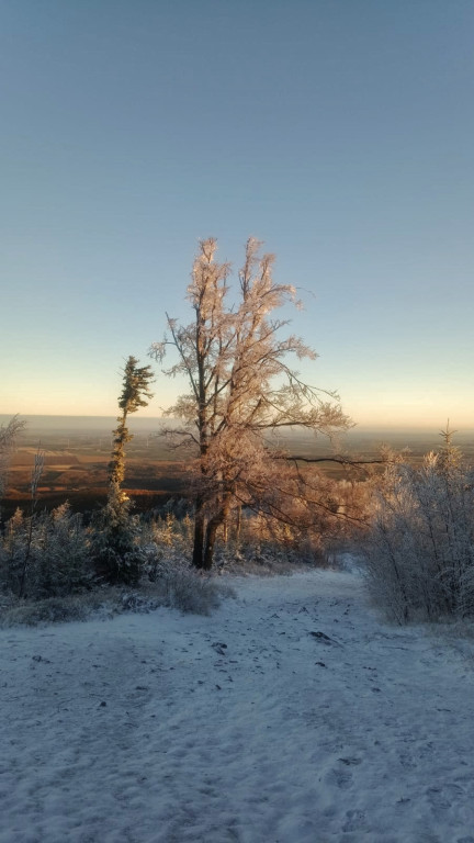 Na Biskupiej Kopie śnieg, a na Pradziadzie siarczysty mróz [FOTO]