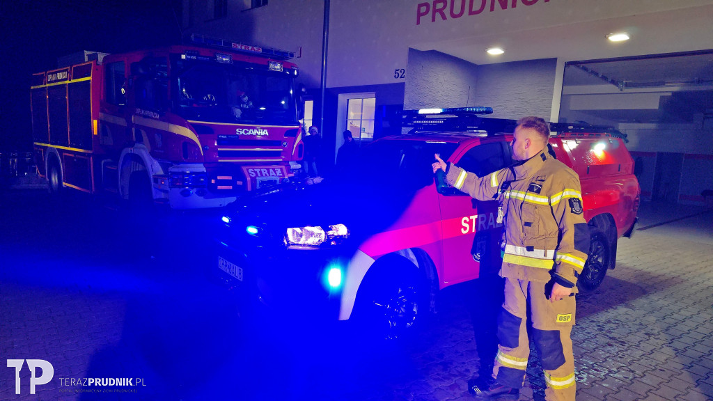 Powitanie nowego pojazdu OSP Łąka Prudnicka