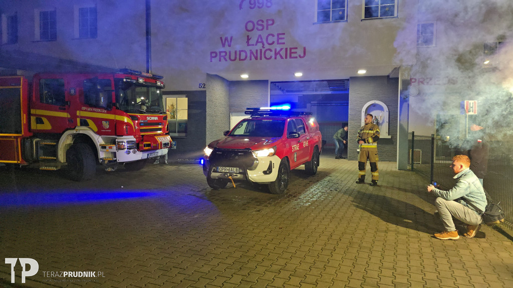 Powitanie nowego pojazdu OSP Łąka Prudnicka
