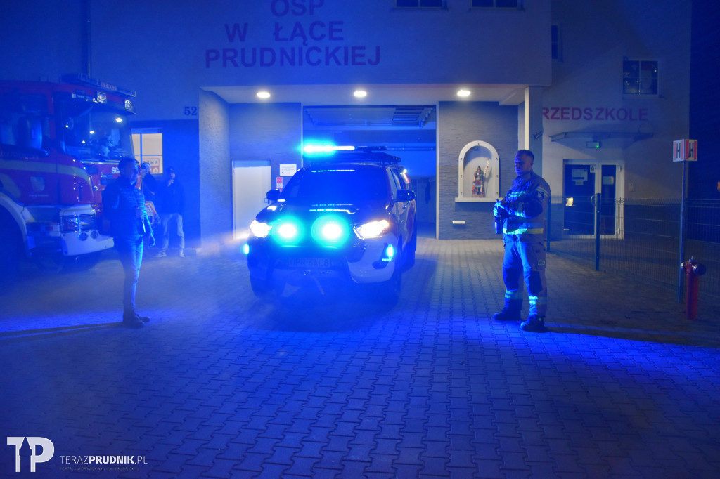 Powitanie nowego pojazdu OSP Łąka Prudnicka