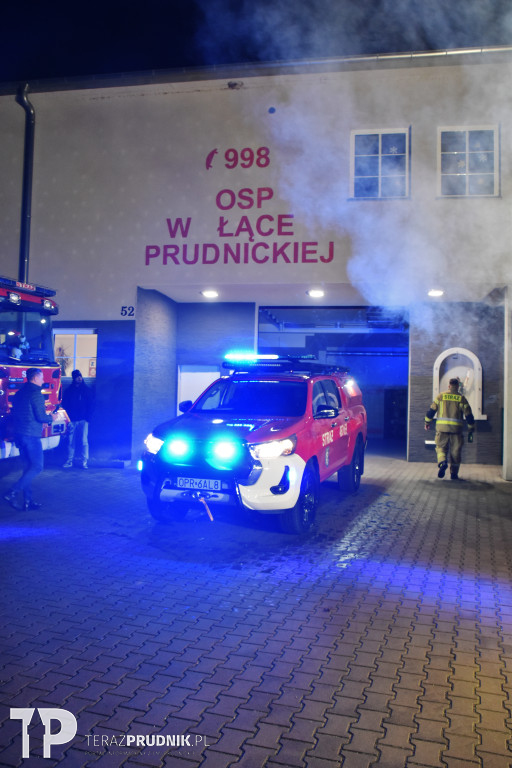 Powitanie nowego pojazdu OSP Łąka Prudnicka