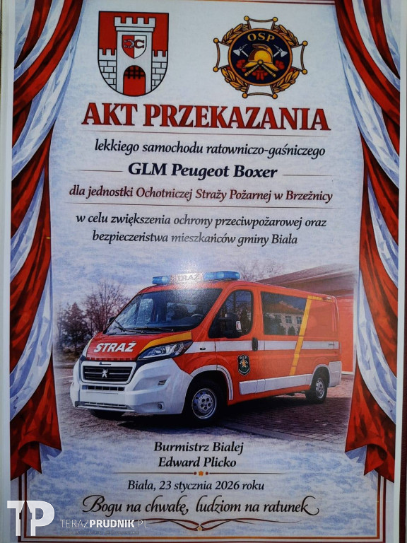 Cztery pojazdy dla OSP w gminie Biała