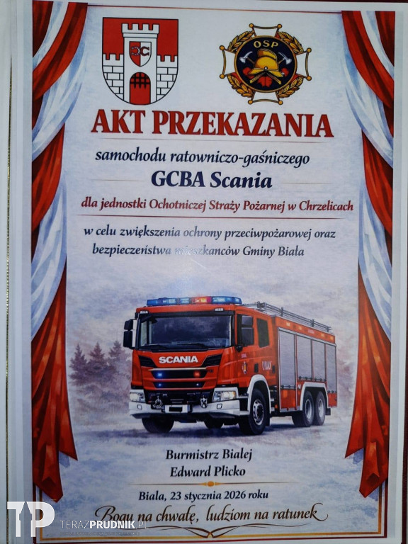 Cztery pojazdy dla OSP w gminie Biała