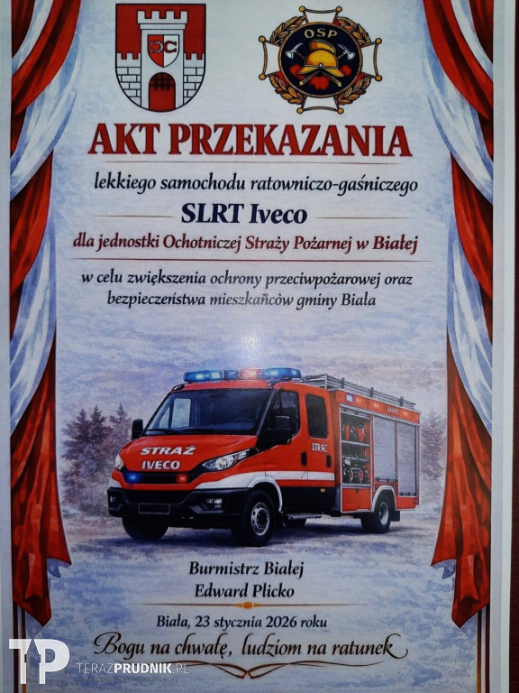 Cztery pojazdy dla OSP w gminie Biała