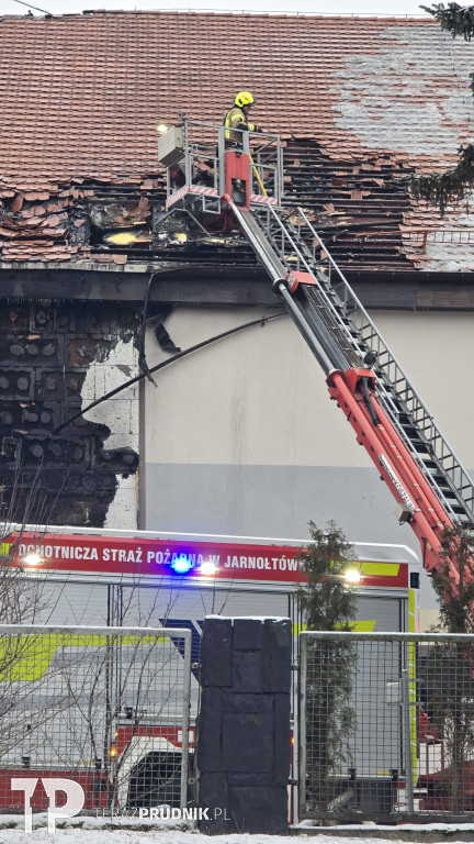 Pożar na terenie kompleksu hotelowego w Pokrzywnej