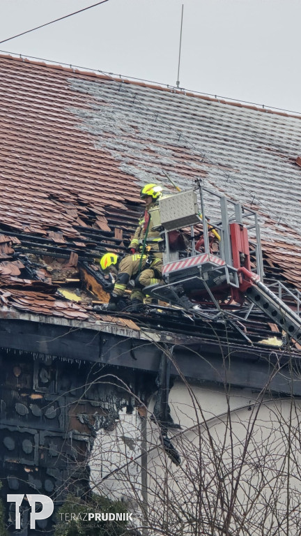 Pożar na terenie kompleksu hotelowego w Pokrzywnej