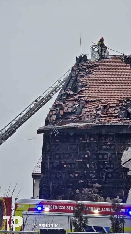 Pożar na terenie kompleksu hotelowego w Pokrzywnej