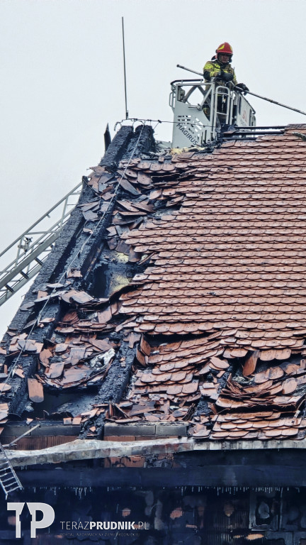 Pożar na terenie kompleksu hotelowego w Pokrzywnej