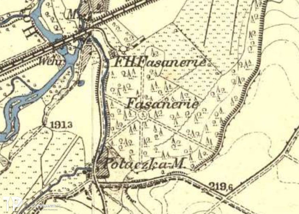 Bażantarnie na dawnych mapach
