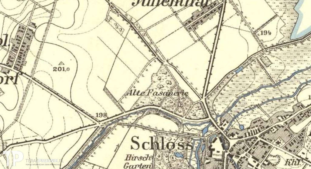 Bażantarnie na dawnych mapach