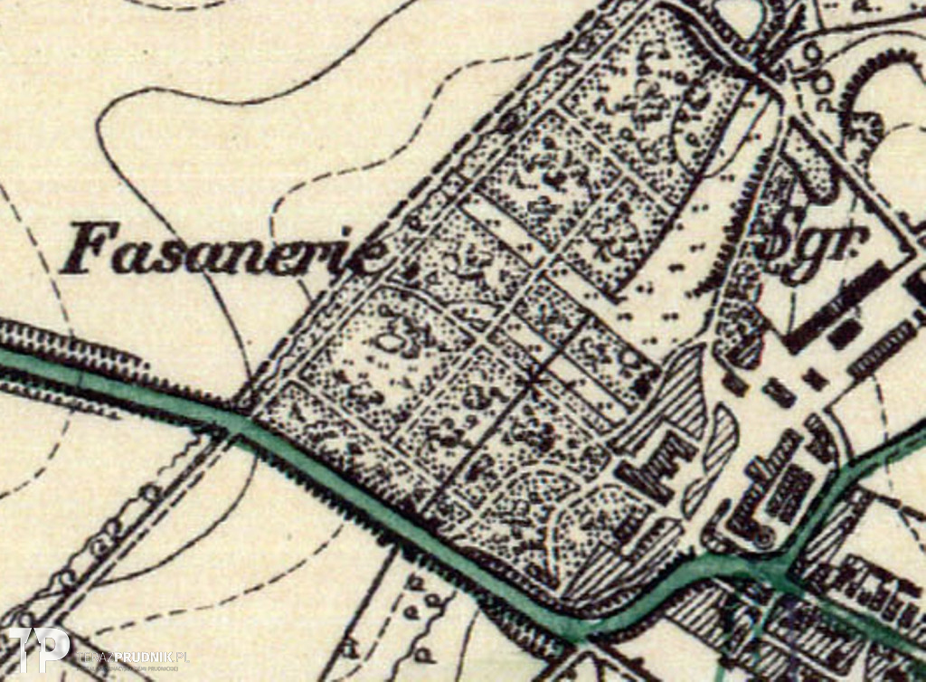 Bażantarnie na dawnych mapach