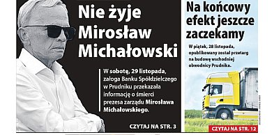 Nowy numer "Tygodnika Prudnickiego" do kupienia od środy (3 grudnia)