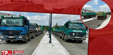 Test obciążeniowy nowego mostu. Ponad 273 tony na konstrukcji