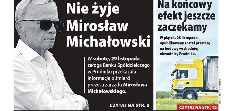 Nowy numer "Tygodnika Prudnickiego" do kupienia od środy (3 grudnia)