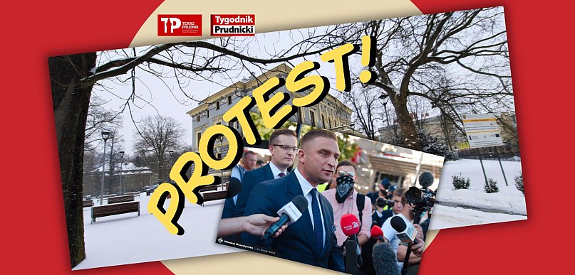 Protest przeciwko spotkaniu z Bąkiewiczem