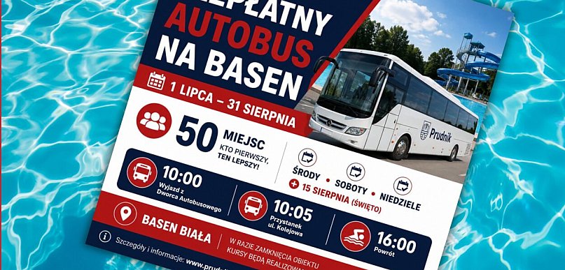 Bezpłatne autobusy na basen w Białej